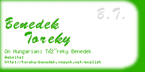 benedek toreky business card